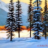 z Snowy trees